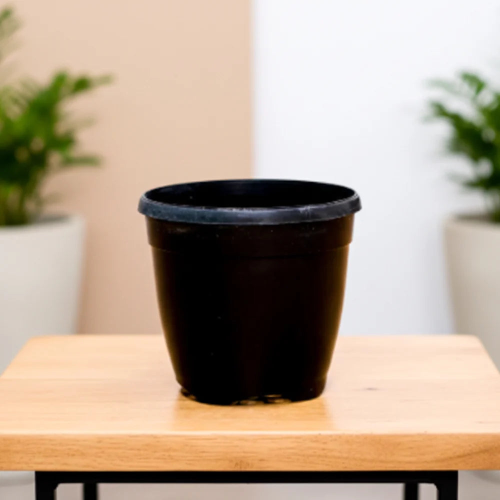4-Inch Black Gardening Pots – Durable Plastic Planters for Indoor & Outdoor Use