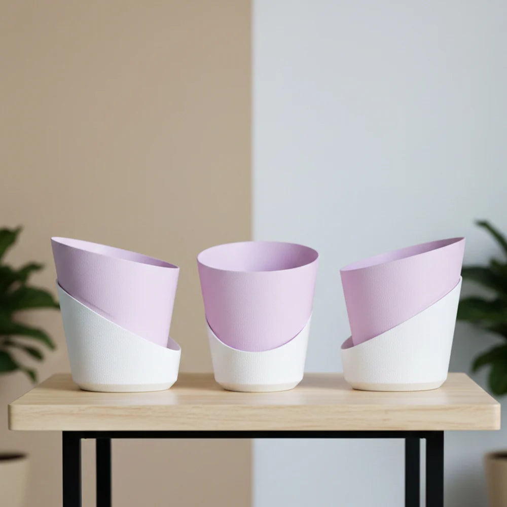 Atlantis Big Self-Watering Pot – Large 3-Piece Ceramic Planter Set (36 cm)